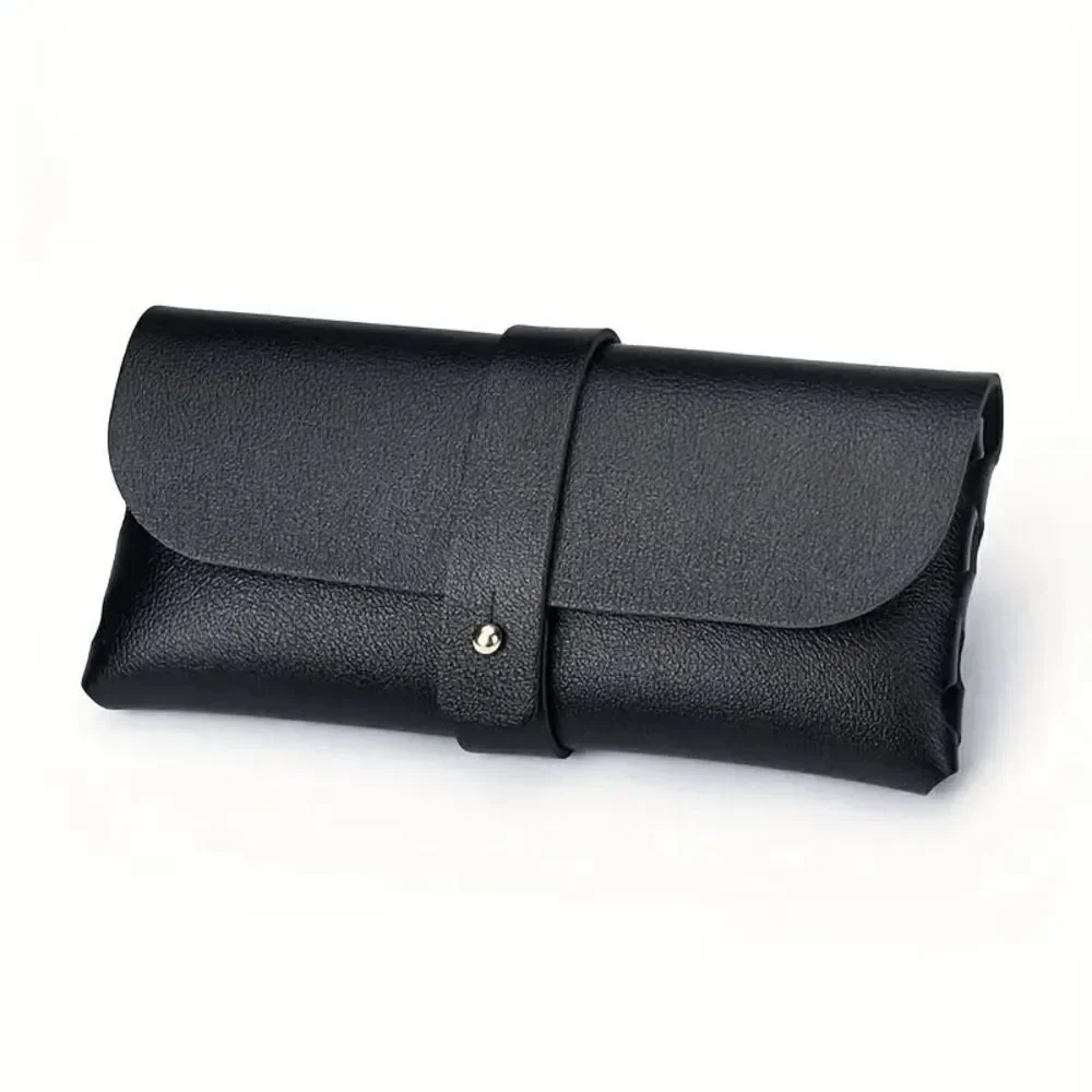 Eyeglass Eyewear Handmade Black Leather Case